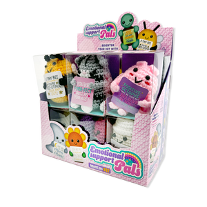 Emotional Support Crochet Plush Pals Variety - 12/Display: Wholesale Price