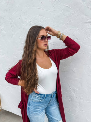 SIERRA RIBBED CARDIGANS: OLIVE