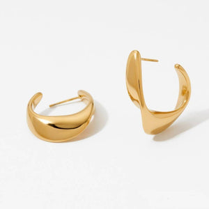 18K STAINLESS STEEL WATERPROOF TARNISH FREE HOOPS