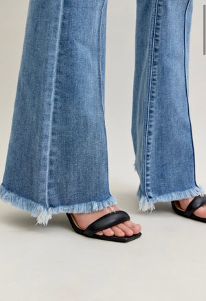 Judy Blue Mid Rise Trouser Bootcut Jeans with Lycra Xfit Technology