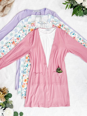 Watercolor Floral Timeless Cardigan