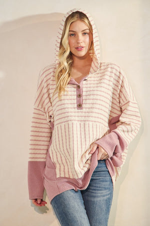 Sweetheart Striped Hoodie