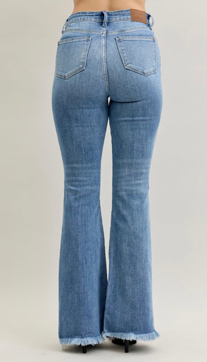 Judy Blue Mid Rise Trouser Bootcut Jeans with Lycra Xfit Technology
