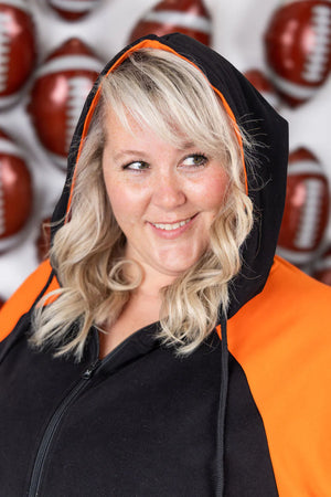 Orange/Black Gameday Halfzip Hoodie