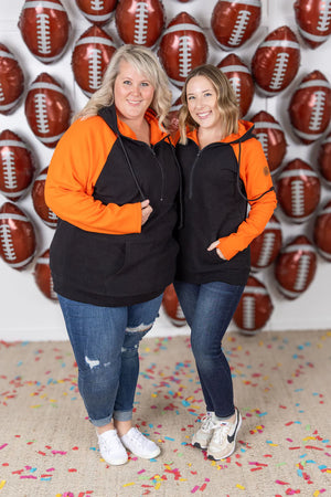 Orange/Black Gameday Halfzip Hoodie