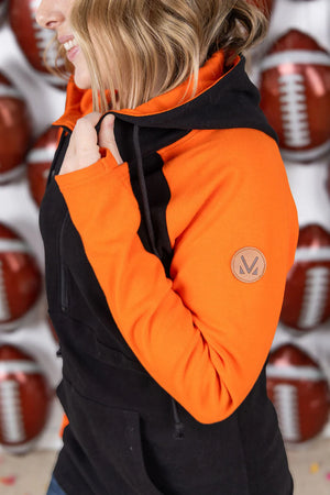 Orange/Black Gameday Halfzip Hoodie