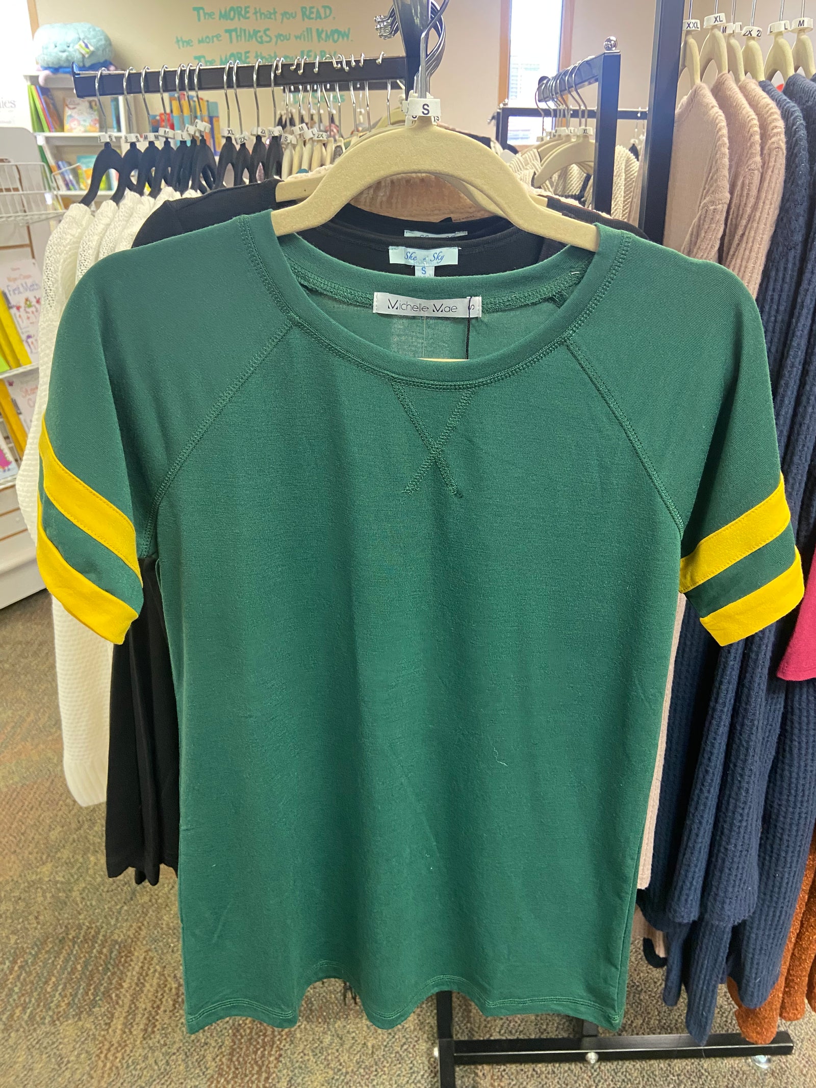 Kylie Tee - Green Bay - Green and Yellow