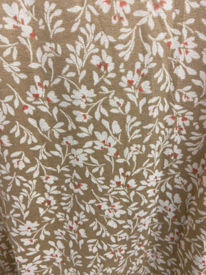 Luxe Crew Tank in Tan Floral