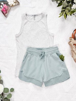 French Terry Stevie Shorts - Seabreeze