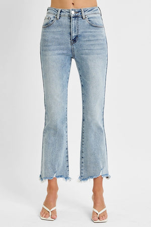 Risen High Rise Crop Flare Jeans