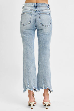 Risen High Rise Crop Flare Jeans