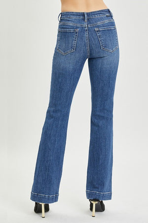 Risen Mid Rise Bootcut Jeans In Darkwash