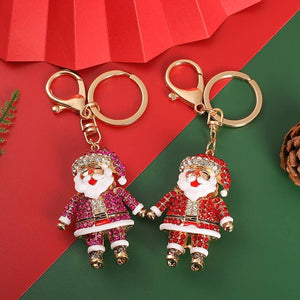 CHRISTMAS SANTA TREE KEYCHAIN BAG CHARM | 40KC162: Red