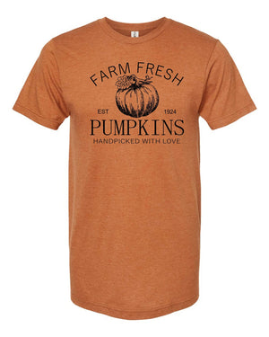 Pumpkin Farm Fresh Rust Fall Graphic Tee