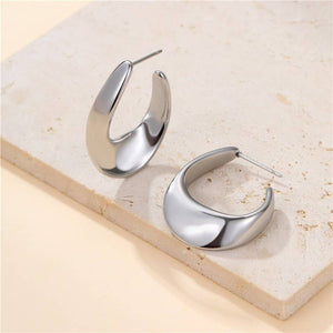 18K STAINLESS STEEL WATERPROOF TARNISH FREE HOOPS