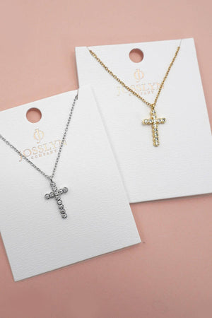 18K STAINLESS STEEL TARNISH FREE CROSS NECKLACE