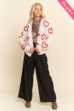 All The Love Heart Knit Cardigan