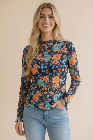 Moonflower Mesh Top