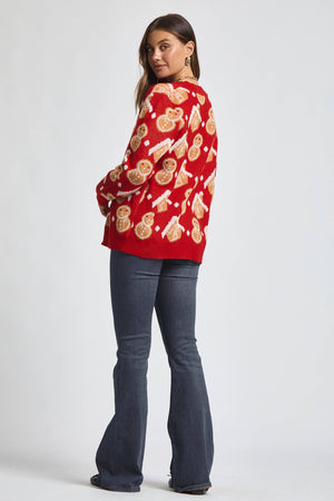 Gingerbread Holiday Cardigan