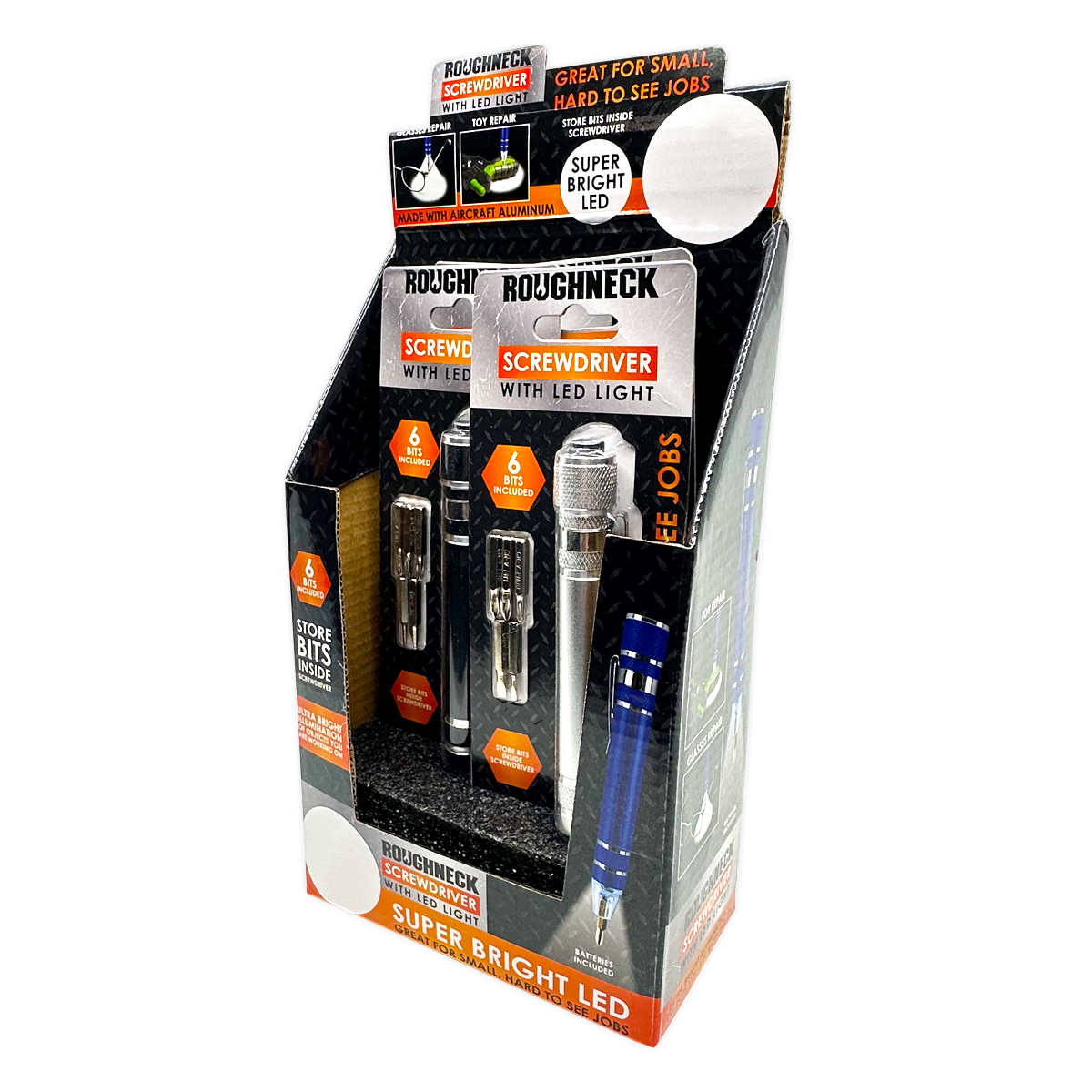 Roughneck LED Screwdriver with Bits Assortment