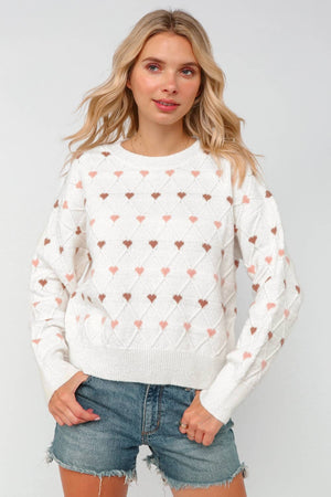 Sweetheart Stitch Knit Sweater
