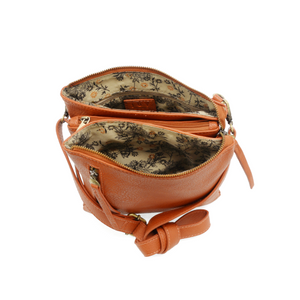 Joy Susan Dawn Multi Pocket Compact Crossbody Bag - Burnt Orange