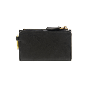 Joy Susan Bobbie Bifold Wallet with Carabiner - Black
