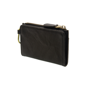 Joy Susan Bobbie Bifold Wallet with Carabiner - Black