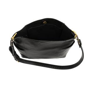 Joy Susan Kaleigh Side Pocket Bucket Bag - Black