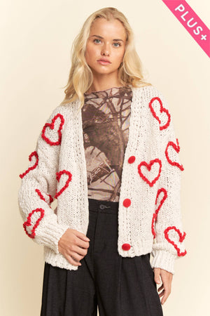 All The Love Heart Knit Cardigan