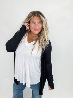 SIERRA RIBBED CARDIGANS: OLIVE
