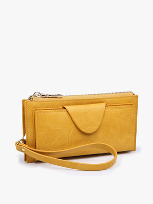 WL0004RF Kyla RFID Wallet w/ Snap Closure: Grey