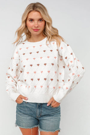 Sweetheart Stitch Knit Sweater