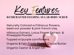 Blackberry Hibiscus Foaming Sugar Scrub