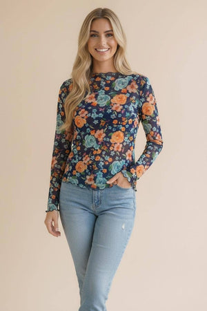 Moonflower Mesh Top