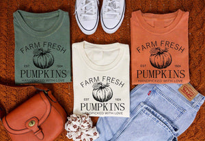 Pumpkin Farm Fresh Rust Fall Graphic Tee