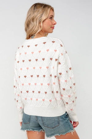 Sweetheart Stitch Knit Sweater