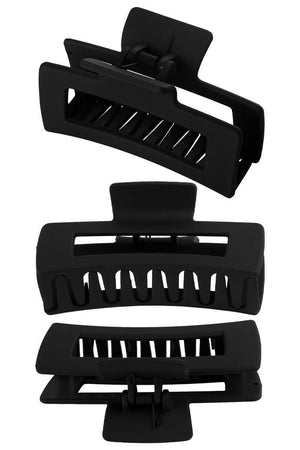 Matte Neutral Wide Block Y2k Clip Hair Claw - Assorted Colors