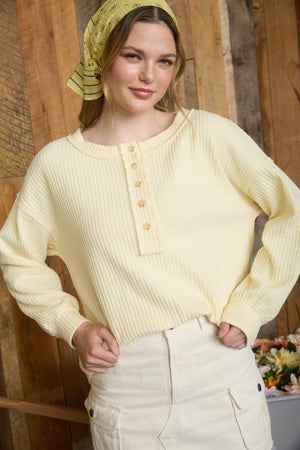 Breezy Button Henley Top