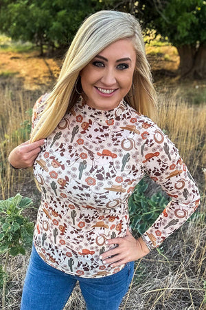 Hauntin' The Range Mesh Top