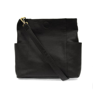 Joy Susan Kaleigh Side Pocket Bucket Bag - Black
