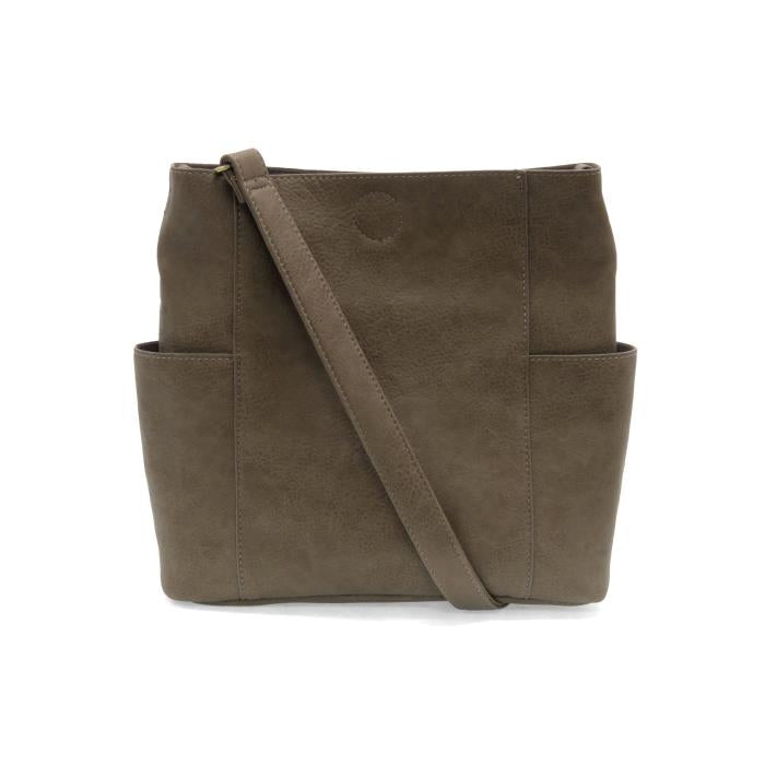 Joy Susan Kaleigh Side Pocket Bucket Bag - Taupe