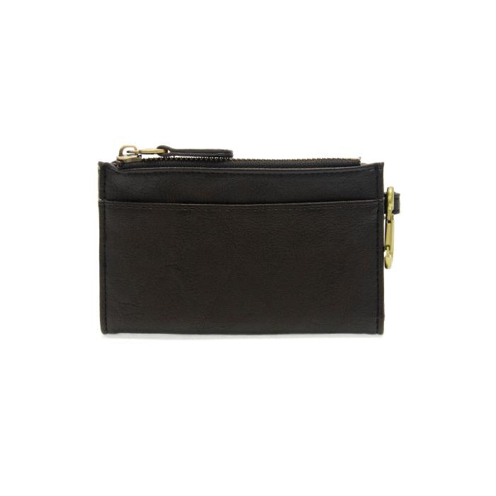 Joy Susan Bobbie Bifold Wallet with Carabiner - Black