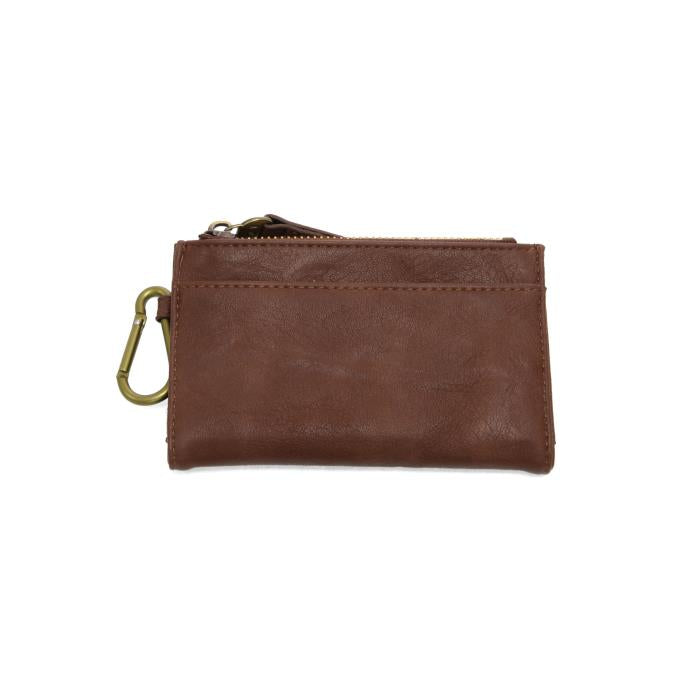 Joy Susan Bobbie Bifold Wallet with Carabiner - Walnut