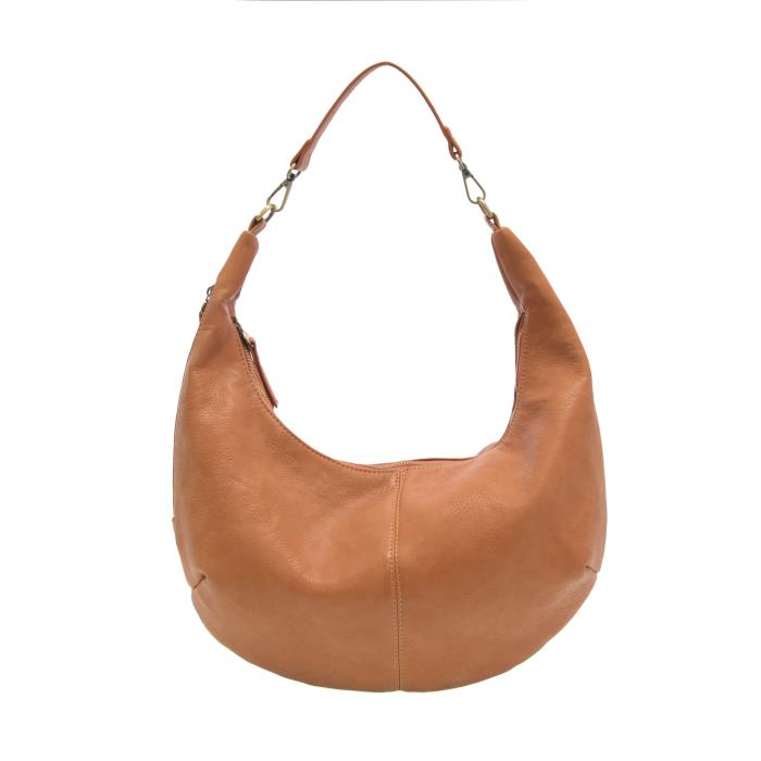 Joy Susan Rhea Slouchy Crescent Shoulder/Crossbody Bag - Golden Brown