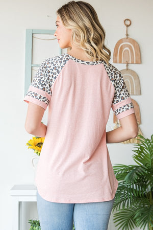 Varsity Wild Child Raglan Tee in Salmon