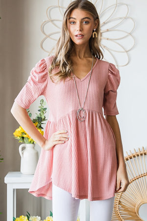Blush Bloom Babydoll Top