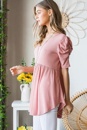 Blush Bloom Babydoll Top