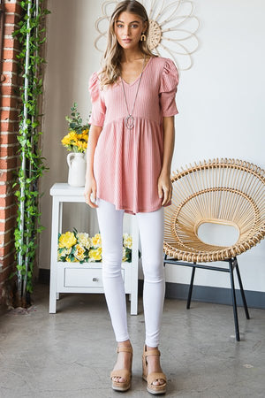 Blush Bloom Babydoll Top