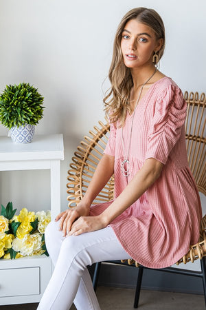 Blush Bloom Babydoll Top